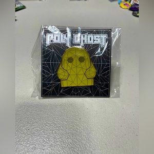 Tiny Ghost Poly Ghost Glitter Pin Yellow Variant